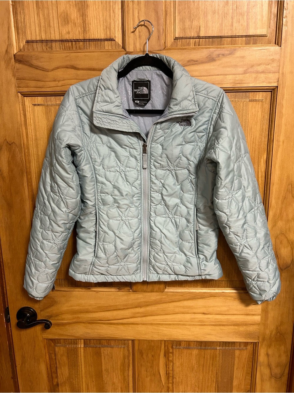 The North Face Women’s Pale Blue Quilted Puffer Jacket